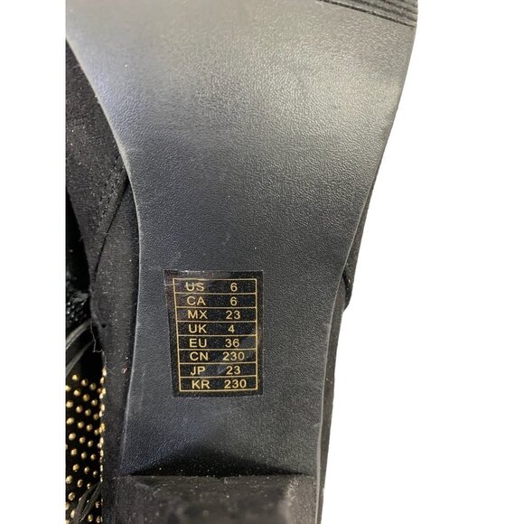 Forever 21 Women's Black & Gold Ankle Booties - Picture 8 of 8